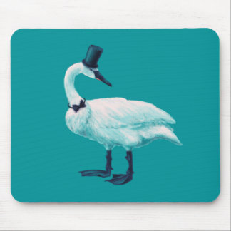 Funny Swan Birdwatching Mouse Mat