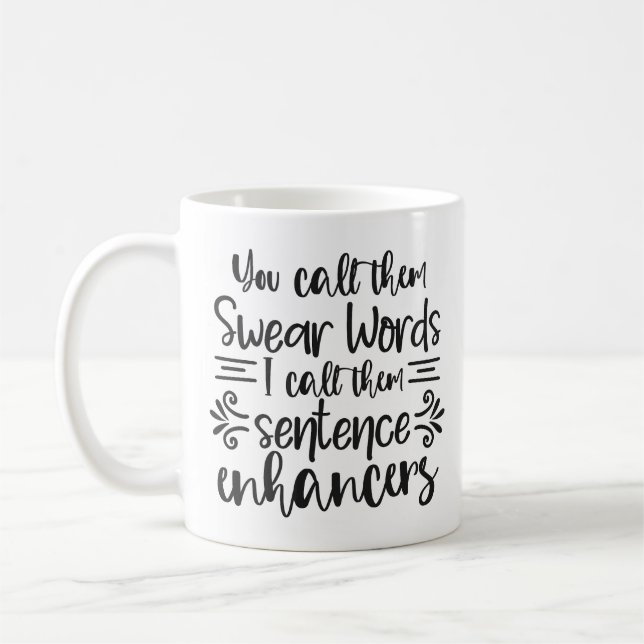Funny Swear Words Coffee Mug (Left)