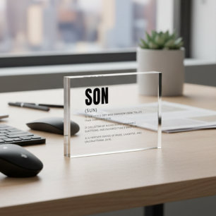 Funny Sweatshirt Definition Acrylic Block