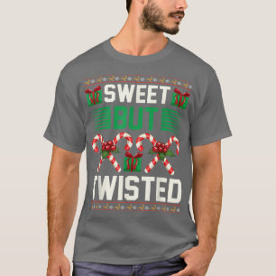 Funny Sweet But Twisted Candy Cane Funny Christmas T-Shirt