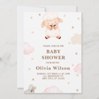 funny sweet girls baby shower invitation