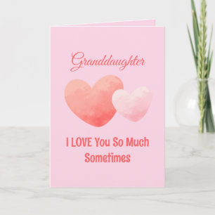 Funny Sweet Granddaughter Valentine’s Day  Holiday Card