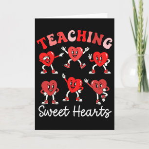 Funny Sweet Hearts Valentines Day For Teacher Kid Card