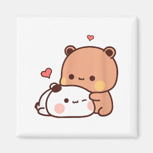 Funny Sweet Kawaii Kp Bear Panda Hugging Couple Lo Magnet