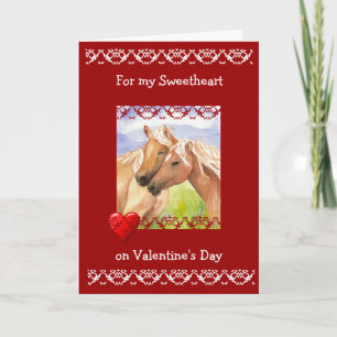 Funny Sweetheart Valentine's Day Horse Lovers Holiday Card