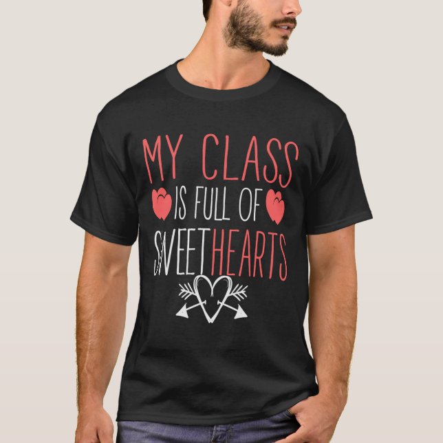 Funny Sweethearts Valentine Teacher Gift Long Slee T-Shirt (Front)