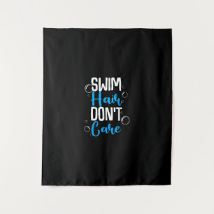 Funny Swim Hair Dont Care Gift Cute Swimming Men Tapestry
