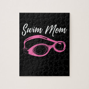 Funny Swim Mum Gift Cute Swimmer Girls Jigsaw Puzzle