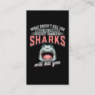 Funny Swimmer Humour Shark Joke Business Card