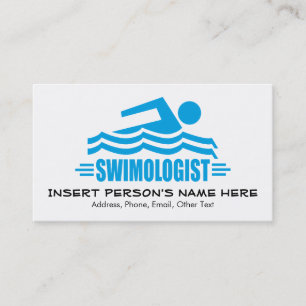 Funny Swimming Business Card