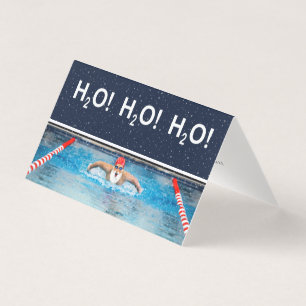 Funny Swimming Christmas Cards