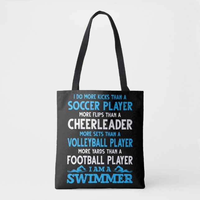 Funny Swimming Definition Swimmer Tote Bag (Front)