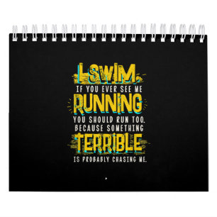 Funny Swimming Gift A Swimmer Calendar