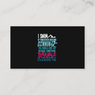 Funny Swimming Gift A Swimmer Enclosure Card