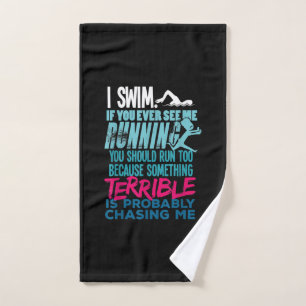 Funny Swimming Gift  A Swimmer Hand Towel