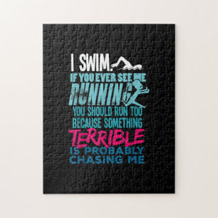 Funny Swimming Gift A Swimmer Jigsaw Puzzle