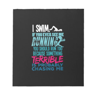 Funny Swimming Gift A Swimmer Notepad