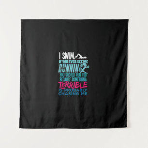 Funny Swimming Gift  A Swimmer Tapestry