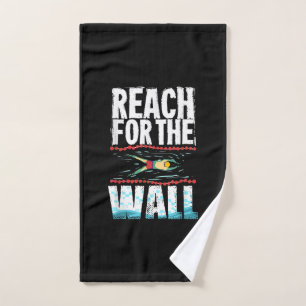 Funny Swimming Gift  A Swimming Athlete Design Hand Towel