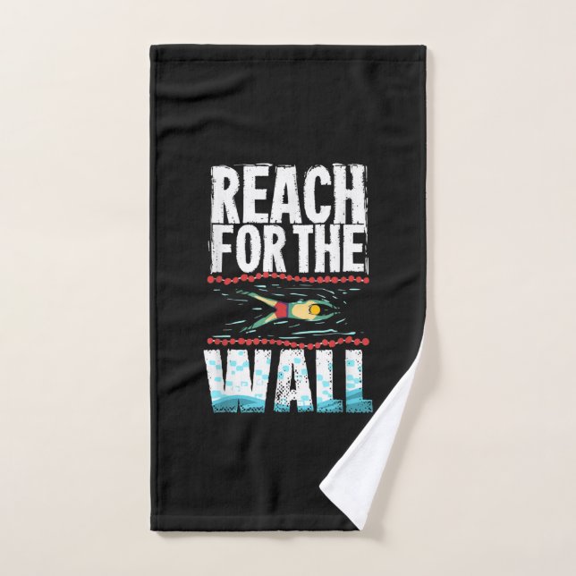 Funny Swimming Gift  A Swimming Athlete Design Hand Towel (Hand Towel)