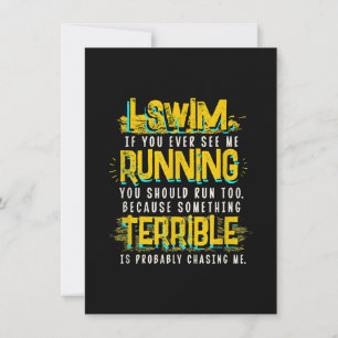 Funny Swimming Gift For Swimmer Invitation