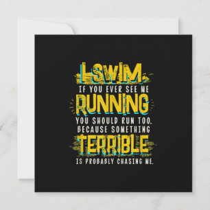 Funny Swimming Gift For Swimmer Invitation