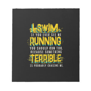 Funny Swimming Gift For Swimmer Notepad