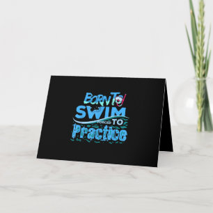 Funny Swimming Gift Swimming Design Card