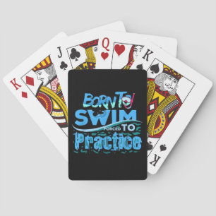 Funny Swimming Gift Swimming Design Playing Cards