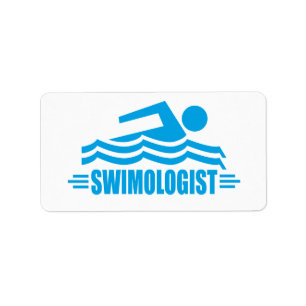 Funny Swimming Label