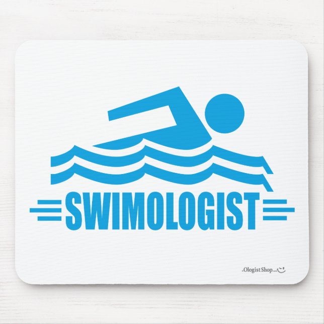 Funny Swimming Mouse Mat (Front)
