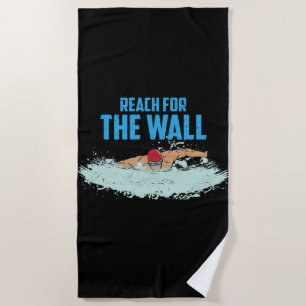 Funny Swimming Quote Swimmer Gift Beach Towel