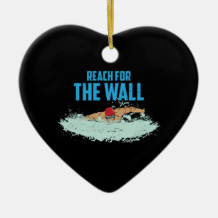 Funny Swimming Quote Swimmer Gift Ceramic Tree Decoration