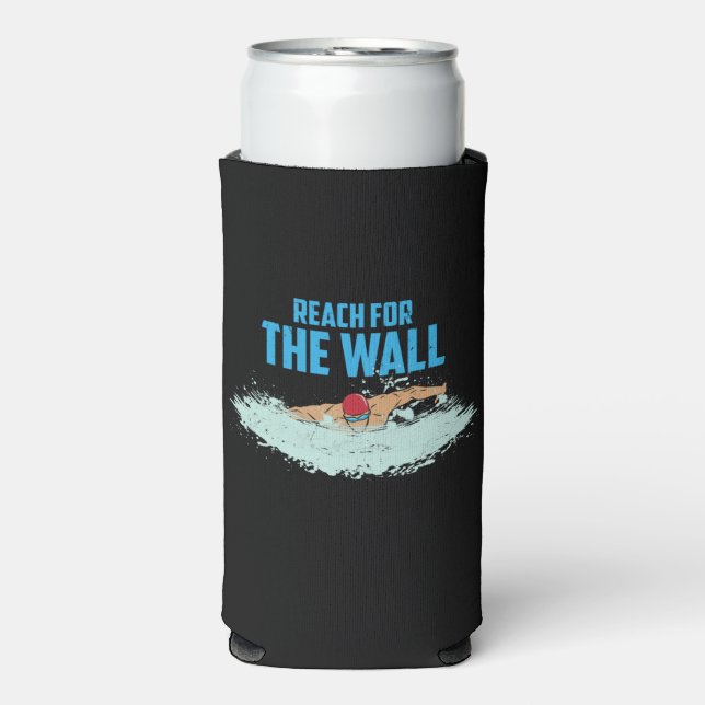 Funny Swimming Quote Swimmer Gift Seltzer Can Cooler (Seltzer Front)