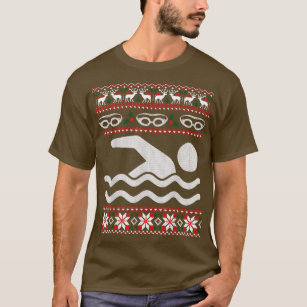 Funny Swimming Ugly Christmas Sweater 