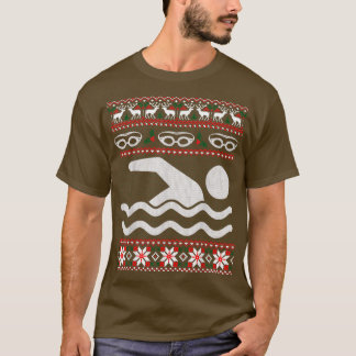 Funny Swimming Ugly Christmas Sweater