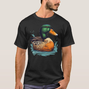 Funny swimming wild Duck for Mallard Bird Lovers T-Shirt