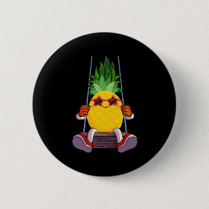 Funny Swinging Pineapple Swinger 6 Cm Round Badge