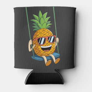 funny swinging pineapple swinger Can Coolers