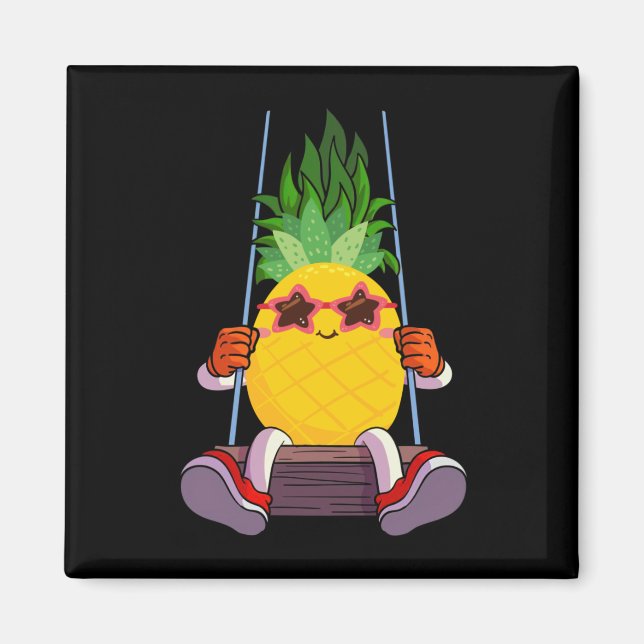 Funny Swinging Pineapple Swinger Magnet (Front)