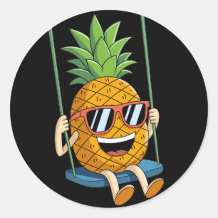 funny swinging pineapple swinger Sticker