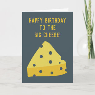 Funny Swiss Cheese Illustrated Personalised Card