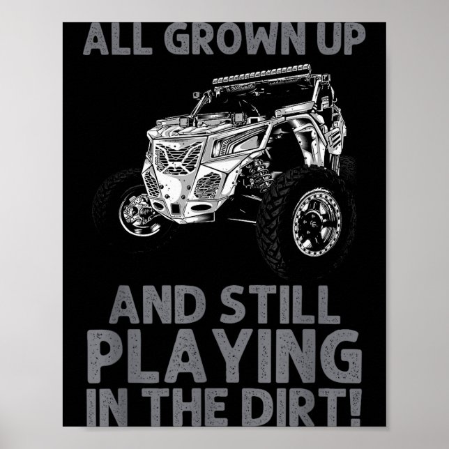 Funny Sxs Design For Men Women Offroading Utv Side Poster (Front)