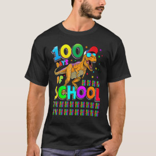 Funny T Rex 100 Days Of School Dinosaur Teacher Ki T-Shirt