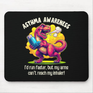 Funny T-rex Asthma Awareness Mouse Mat