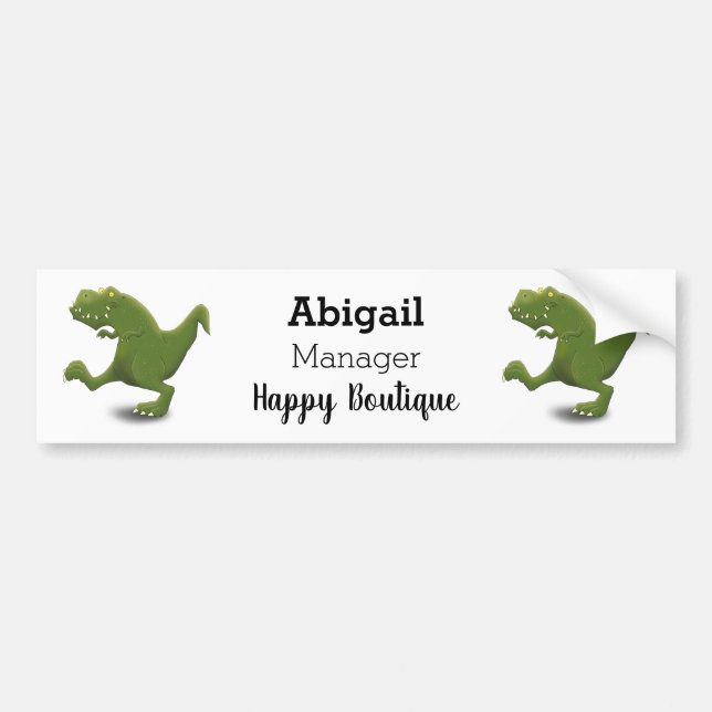 Funny T rex dinosaur cartoon humor  Bumper Sticker (Front)