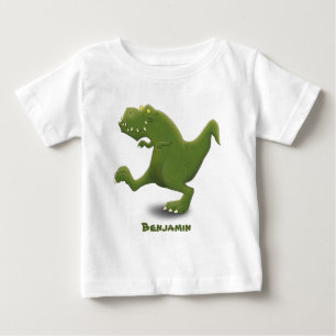 Funny T rex dinosaur cartoon humour Baby T-Shirt