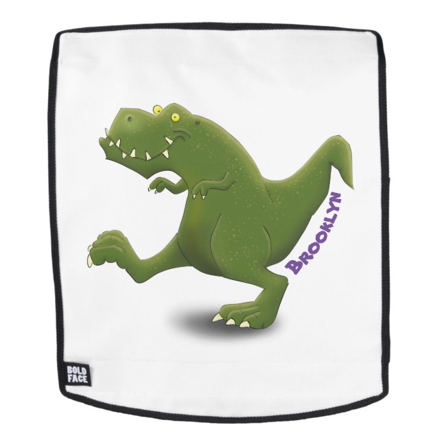 Funny T rex dinosaur cartoon humour Backpack (Removable Face)