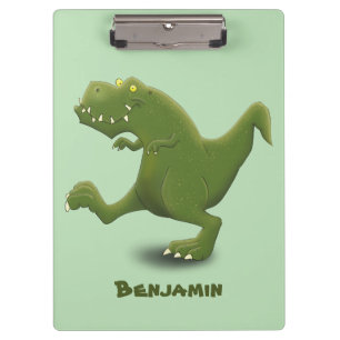 Funny T rex dinosaur cartoon humour Clipboard
