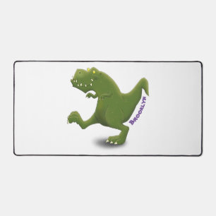 Funny T rex dinosaur cartoon humour Desk Mat